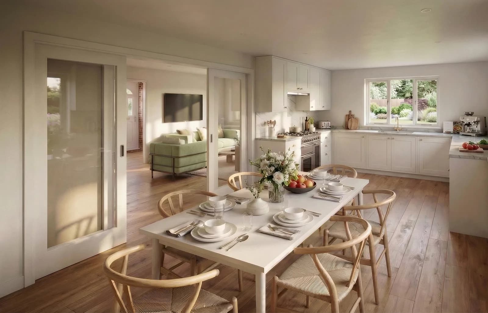 Open-plan kitchen-diner design for the Milton Keynes family