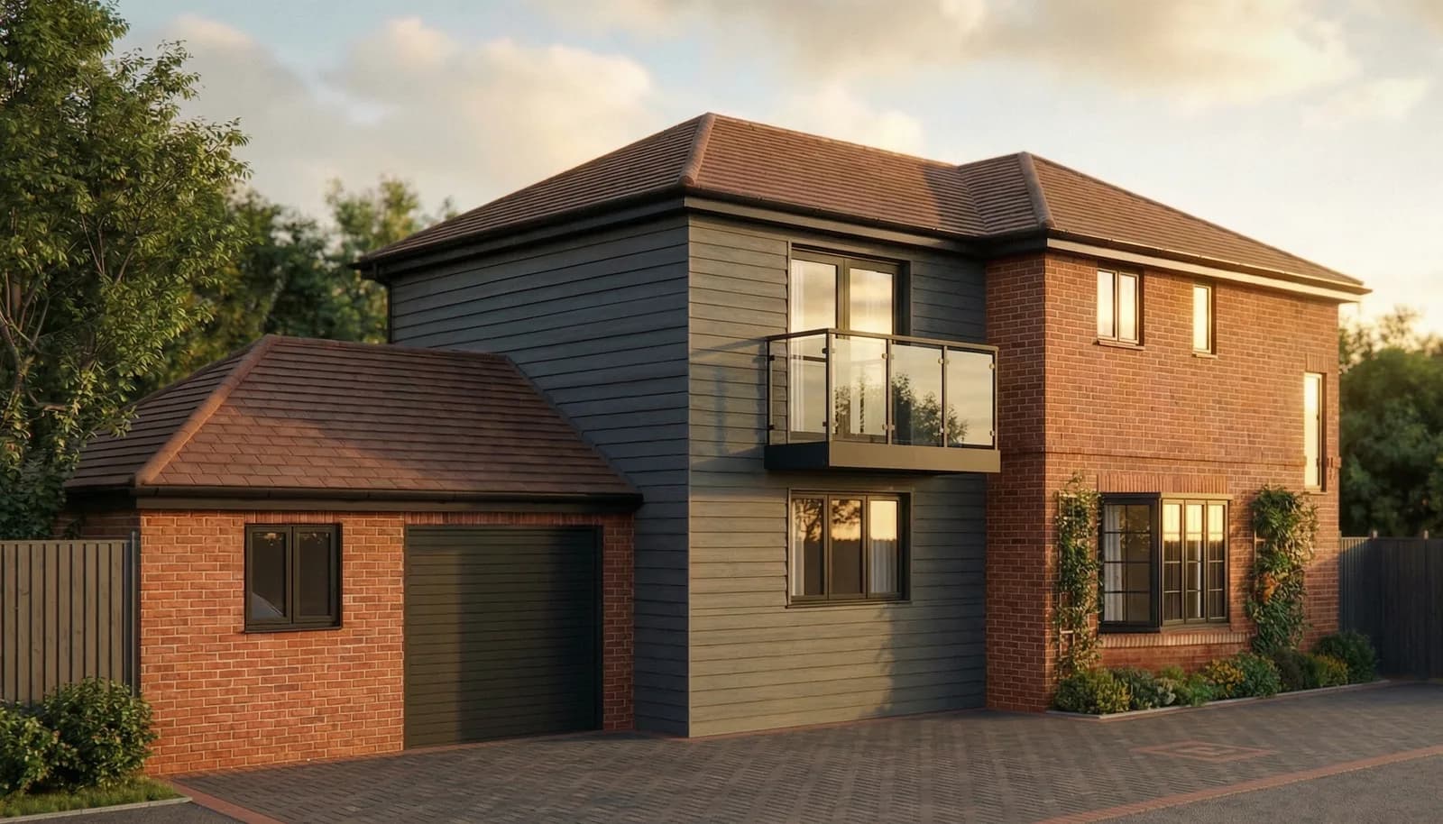 Design visualisation of a two-storey family home extension in Milton Keynes