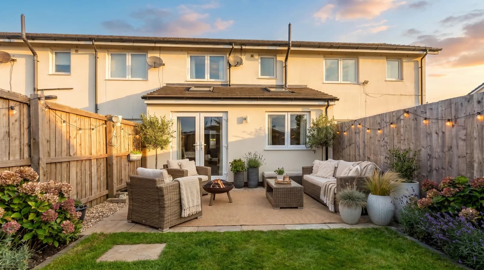 Design visualisation of a rear home extension and garden in Liverpool