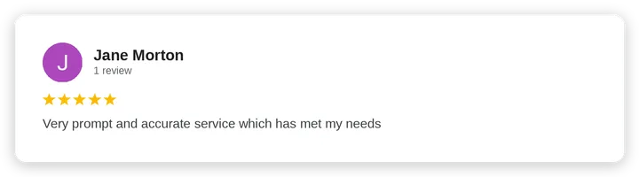 Google review from Jane Morton for Diogel Architecture