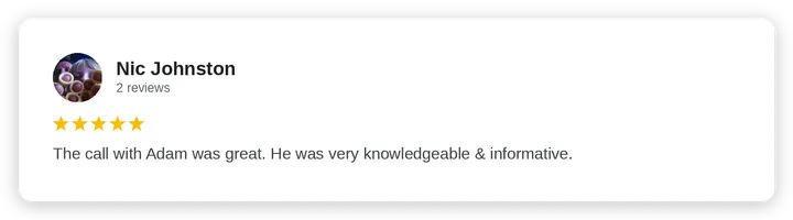 Google review from Nic Johnston for Diogel Architecture